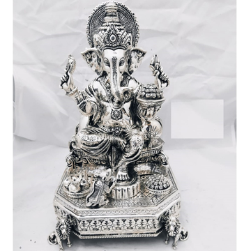 925 pure silver ganesha idol in antique finishing.... by 