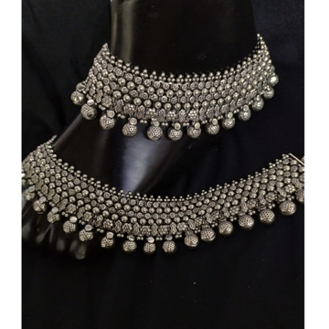925 Pure Silver Antique Payal Handmade PO-208-24 by 