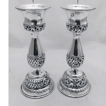 Pure Silver Candle Stands In Fine Antique Nakashii... by 