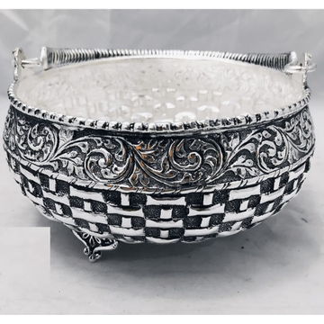 925 Pure Silver Designer Fruit & Flower Basket Wit... by 