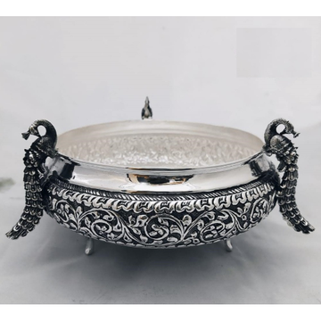 925 Pure Silver Designer Fruit & Flower Basket PO-... by 