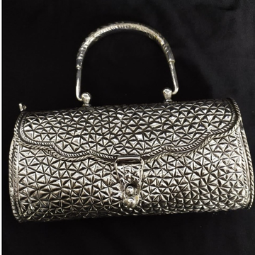 925 pure silver ladies clutch with handle in fine... by 