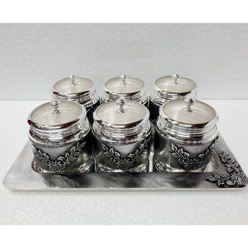 925 pure silver dry Fancy fruit boxes with tray 7p... by 