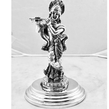 925 Pure Silver krishna Idol in Antique Finish po-... by 