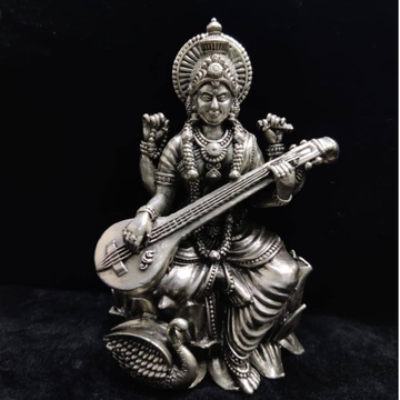 Pure Silver Saraswati Idol in High Finishing PO-13... by 