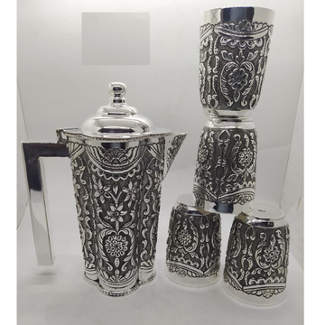 pure silver stylish jug and glasses set in antique... by 
