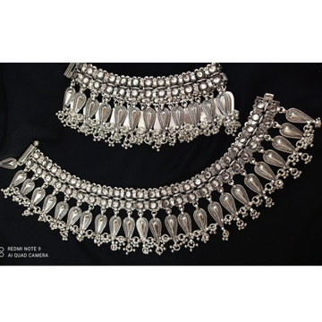 925 Pure Silver Antique Payal Handmade PO-208-18 by 