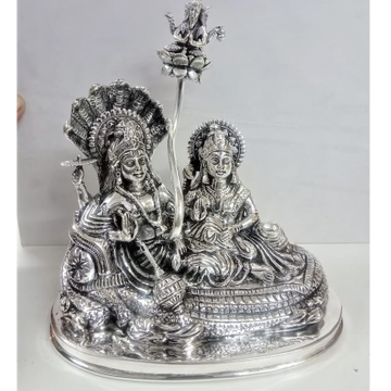 925 Pure Silver Idol of Lakshmi Vishnu On Sheshnag... by 