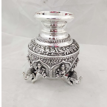 92.5 Pure Silver Lakshmi Vase with Hathi Legs PO-1... by 