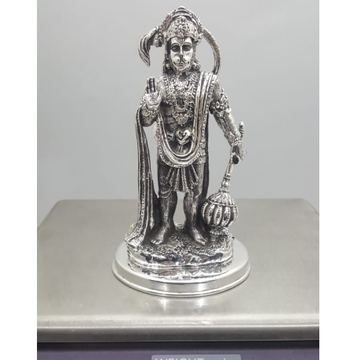 Pure Silver Hanuman Ji Idol In High Antique finish... by 