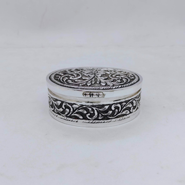 Real silver box for gifting in antique oval shape... by 