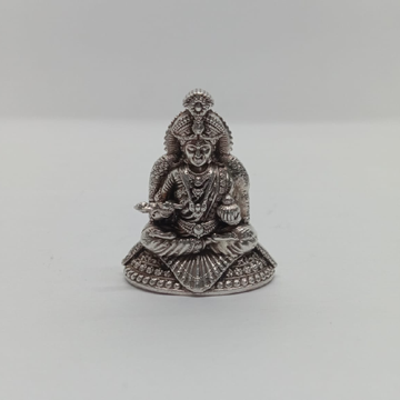 Pure silver idol of annapurna in antique polish by 