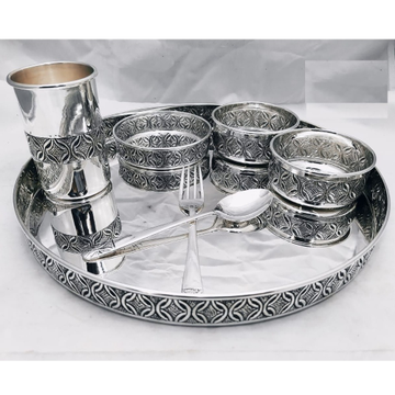 925 Pure Silver Dinner Set in Stylish Antique Naka... by 