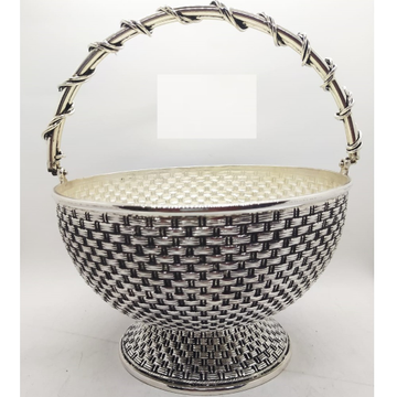 925 Pure Silver Designer Fruit & Flower Basket Wit... by 