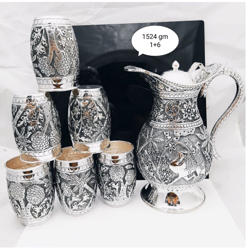 925 pure silver Camel Nakashii designer jug glasses set PO-247-09