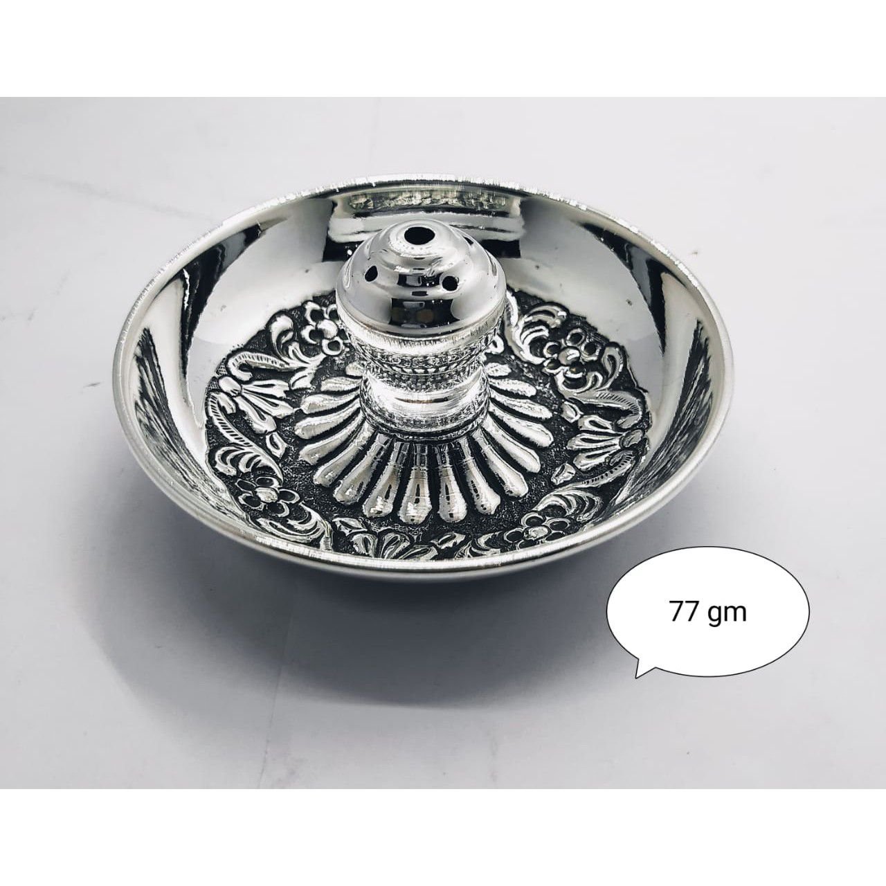 Pure Silver Agarbati Stand In Antique Finish PO-281-01