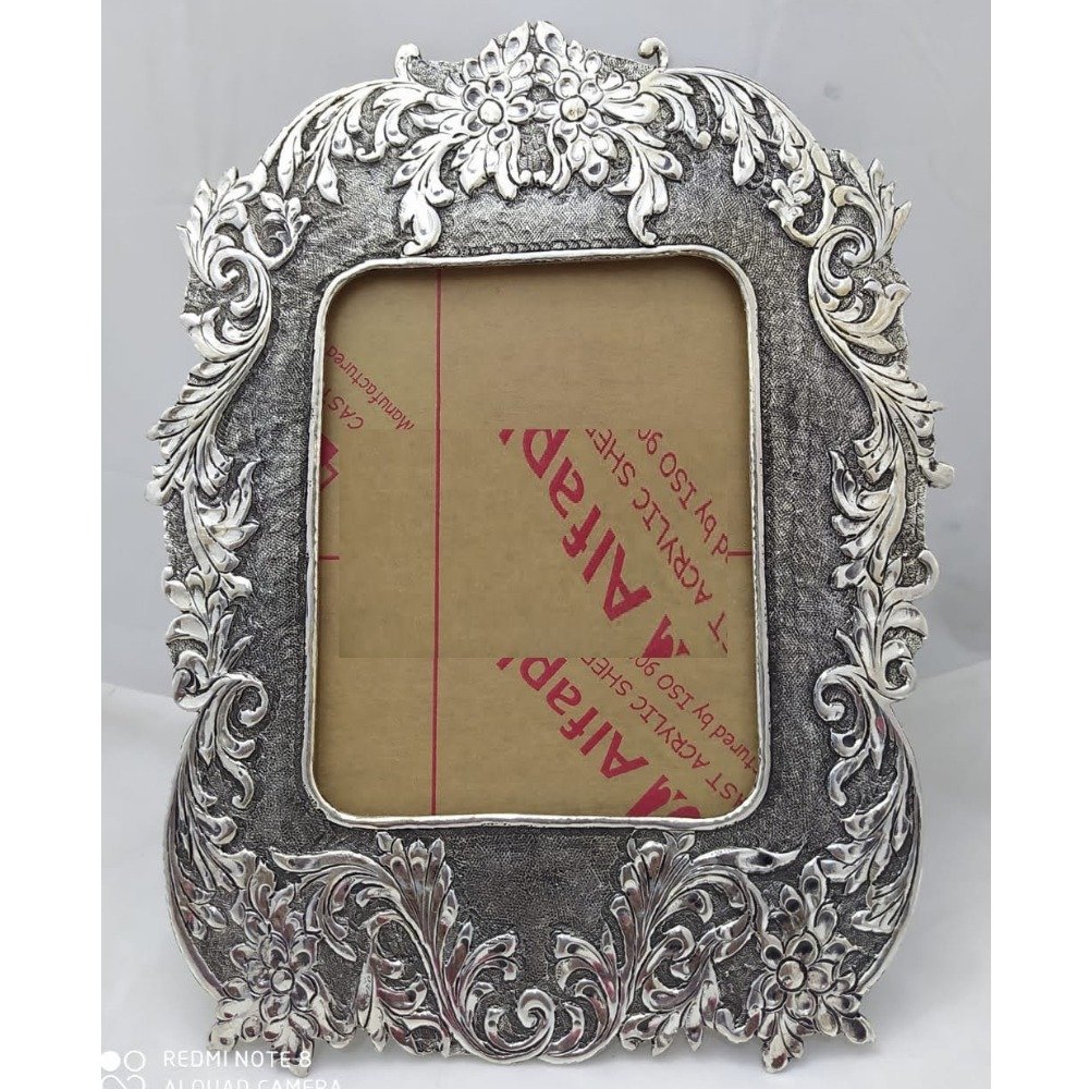 Designer Pure Silver Photo Frame In Antique Nakashii PO-171-09