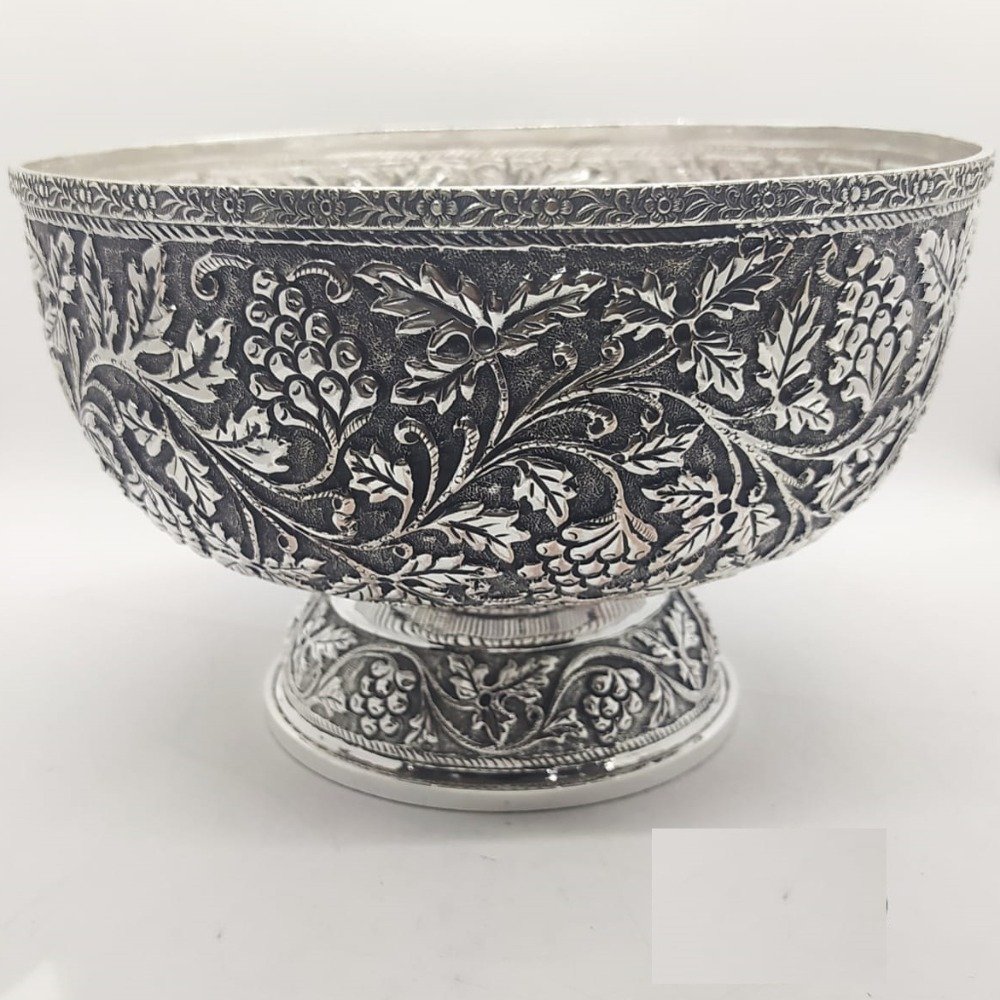 925 Pure Silver Designer Fruit & Flower Basket PO-162-13