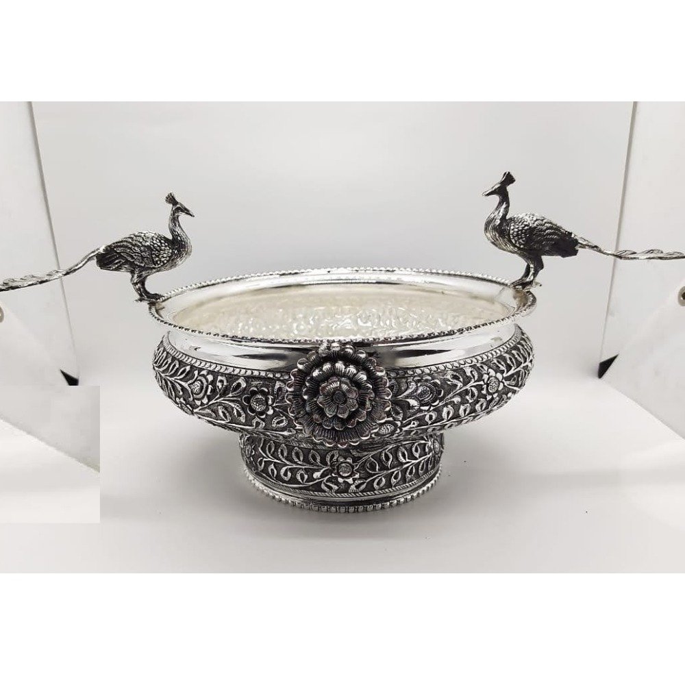 925 Pure Silver Designer Fruit & Flower Basket PO-162-23