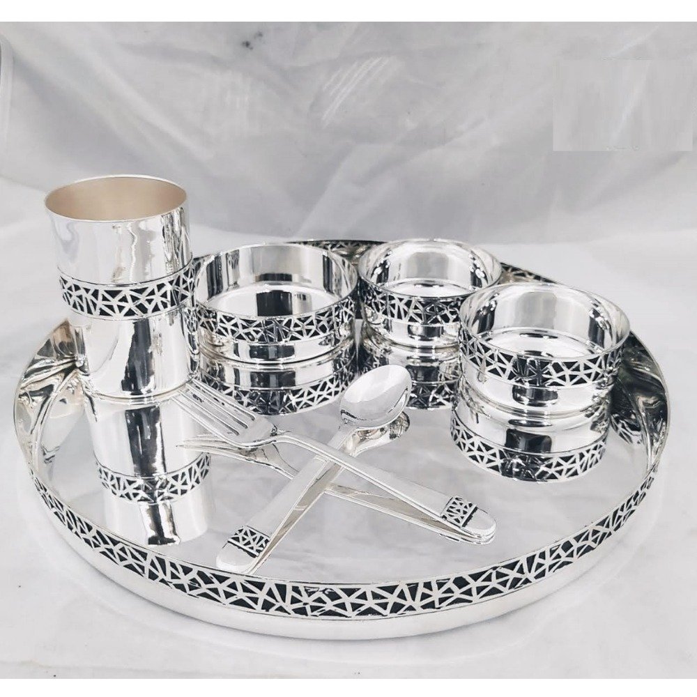 925 pure silver dinner set in stylish antique nakashii pO-153-07