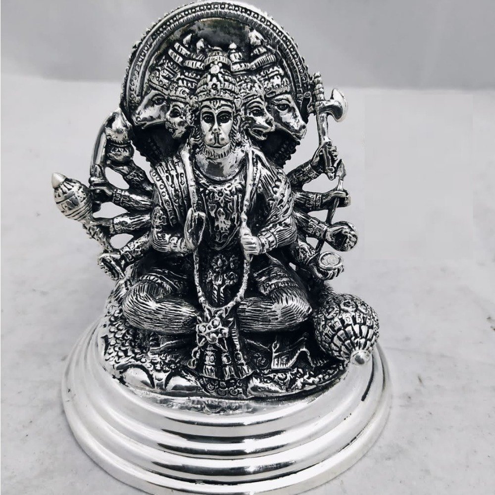 925 Pure Silver Solid Panchmukhi Hanuman Idol PO-174-04