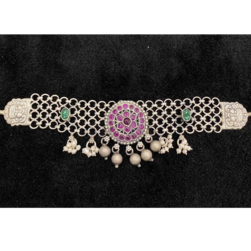 92.5% Pure Silver Compact Temple Choker PO-216-63