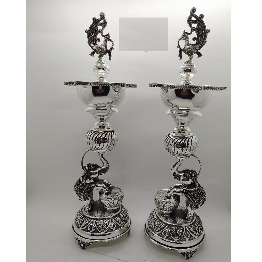 925 pure silver lamp (panchmukhi diya samayi ) po-143-12