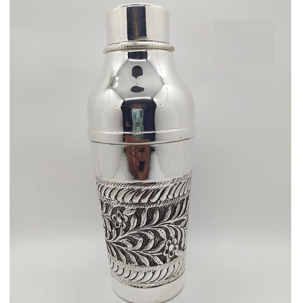 92.5 Pure Stylish Silver Bottle In Fine carving PO-243-08