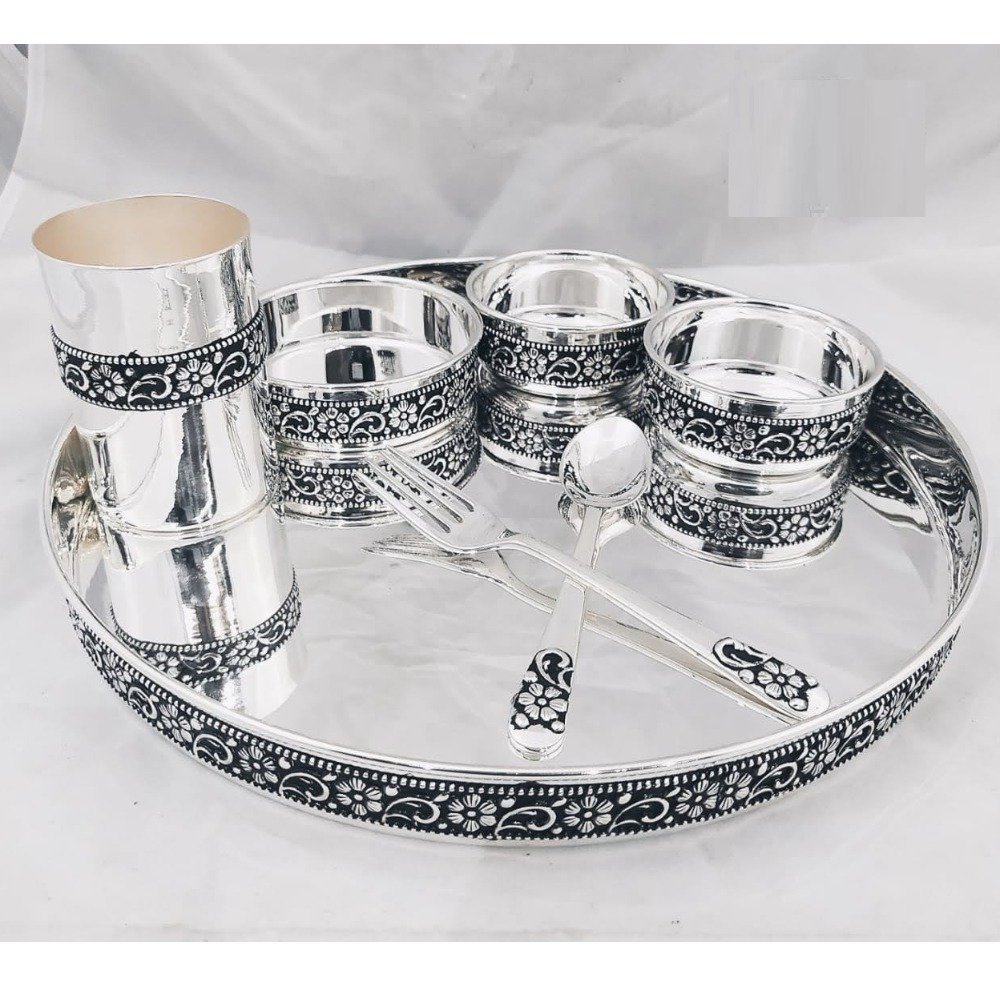 925 pure silver dinner set in stylish antique nakashii pO-153-06