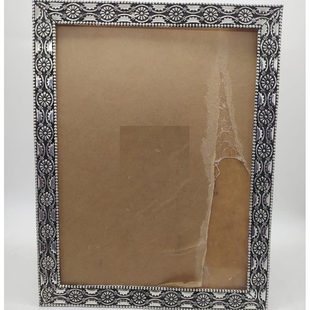 Pure Silver Photo Frame In Antique Nakashii work PO-171-27