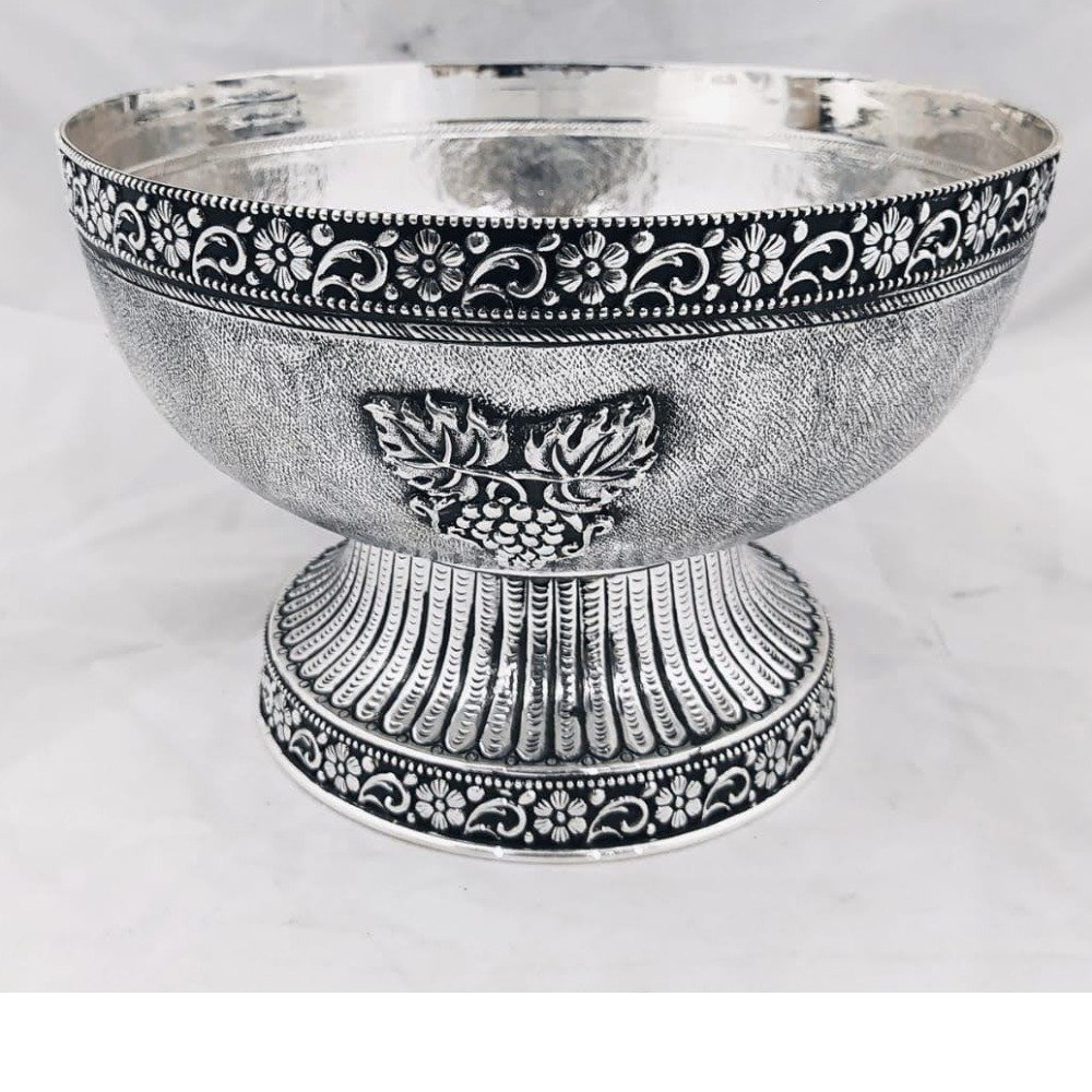 925 pure silver designer fruit basket for tabletop pO-162-06