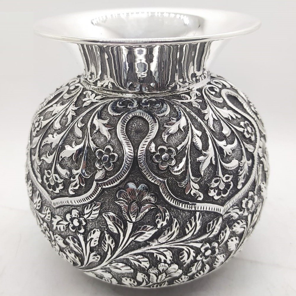 925 Pure Silver Lota Kalash In Fine Nakashii Work PO-168-09