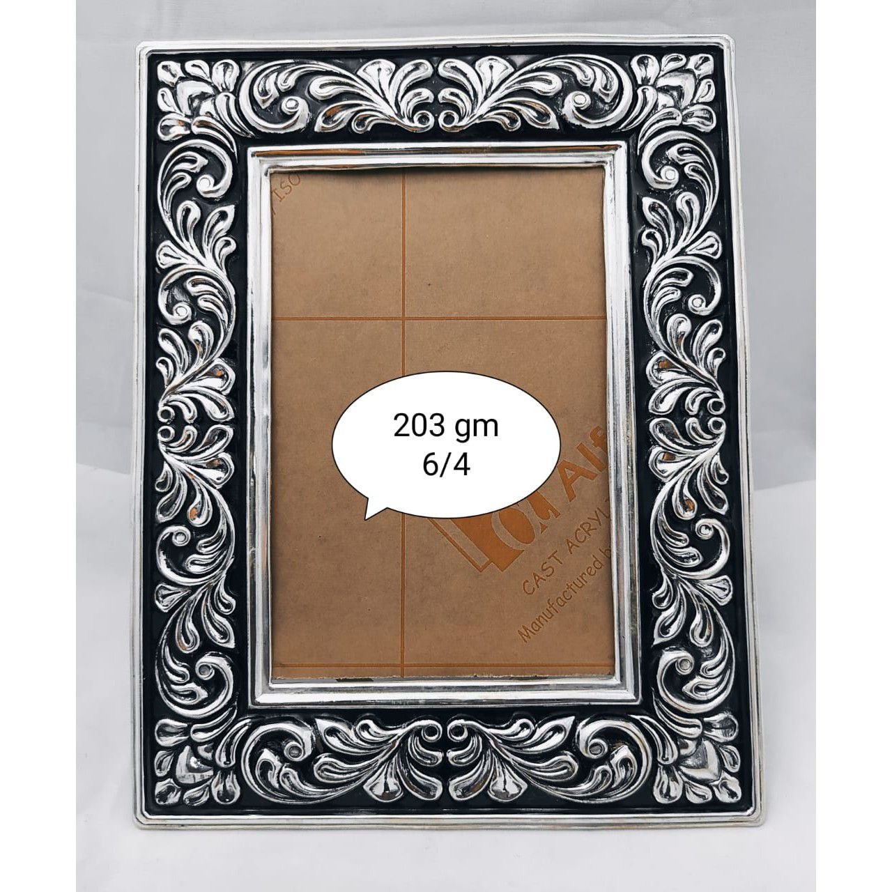 Pure silver photo frame in fine carvings po-171-04