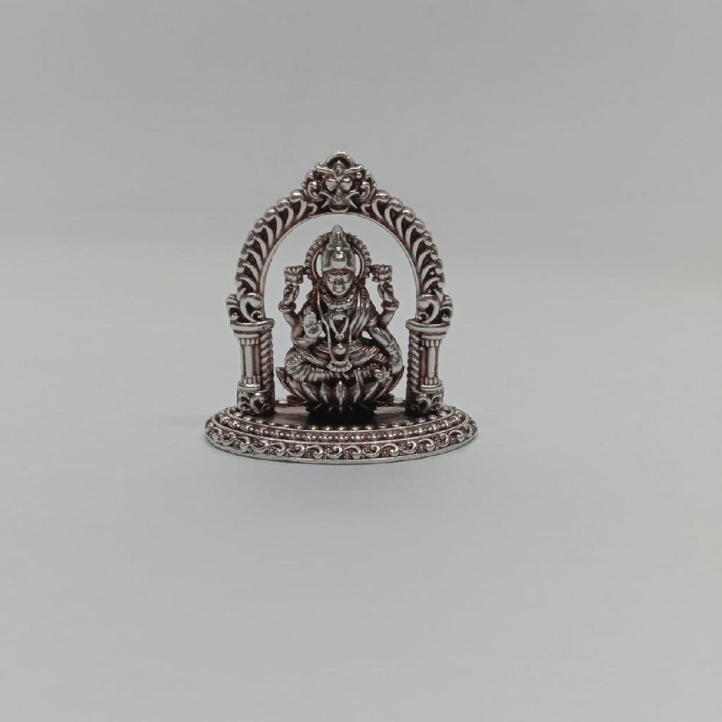 Pure silver idol of laxmi in antique polish