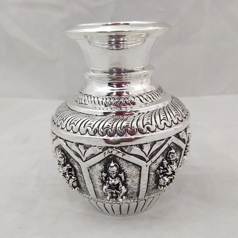 Asth Laxmi Kalash In Antique Finish PO-165-04